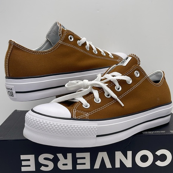Converse Men’s CTAS LIFT OX
BRINDLE BROWN/WHITE/BLACK A09994C Platforms Sneakers - Picture 9 of 16